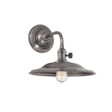 Heirloom One Light Wall Sconce in Historic Nickel by Hudson Valley