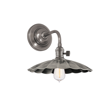 Heirloom One Light Wall Sconce in Historic Nickel by Hudson Valley