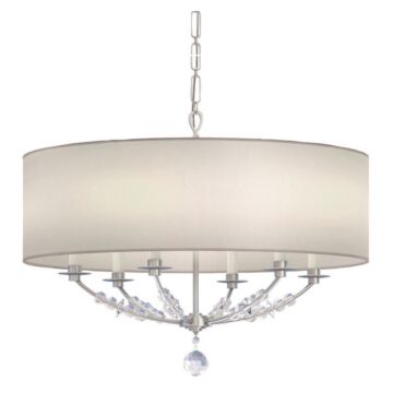 Mirage Six Light Chandelier in Polished Nickel by Crystorama