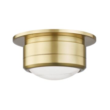 Greenport LED Flush Mount in Aged Brass by Hudson Valley