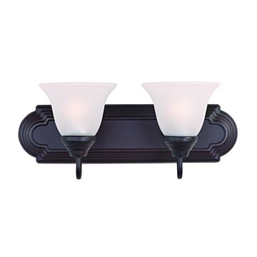 Essentials   801x Two Light Bath Vanity in Oil Rubbed Bronze by Maxim