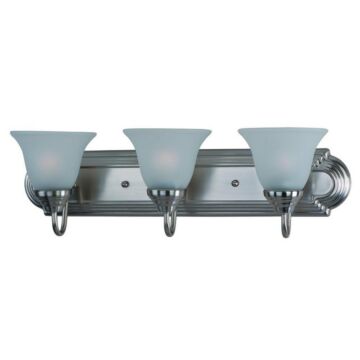 Essentials   801x Three Light Bath Vanity in Satin Nickel by Maxim