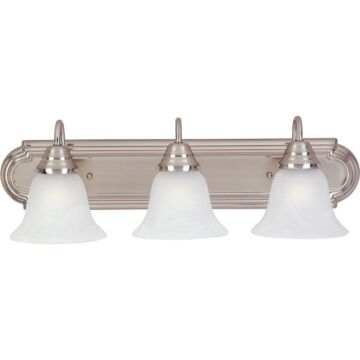 Essentials   801x Three Light Bath Vanity in Satin Nickel by Maxim