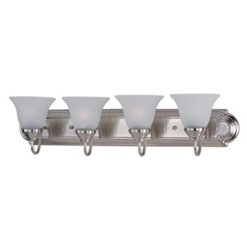 Essentials   801x Four Light Bath Vanity in Satin Nickel by Maxim
