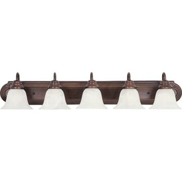 Essentials   801x Five Light Bath Vanity in Oil Rubbed Bronze by Maxim