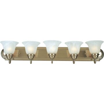 Essentials   801x Five Light Bath Vanity in Satin Nickel by Maxim
