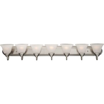 Essentials   801x Seven Light Bath Vanity in Satin Nickel by Maxim