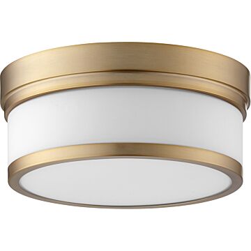 Celeste Two Light Ceiling Mount in Aged Brass by Quorum International