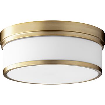 Celeste Three Light Ceiling Mount in Aged Brass by Quorum International