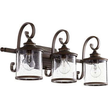 San Miguel Three Light Vanity in Vintage Copper by Quorum International