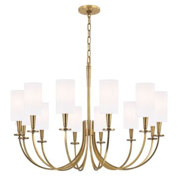 Mason 12 Light Chandelier in Aged Brass by Hudson Valley