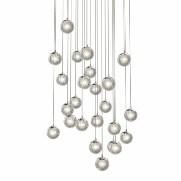 Champagne Bubbles LED Pendant in Polished Chrome by Sonneman