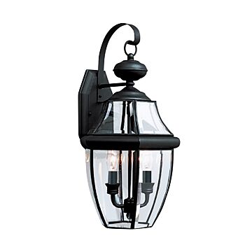 Generation Lighting Lancaster 2-Light 21 Outdoor Wall Light in Black