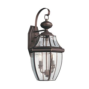Generation Lighting Lancaster 2-Light 21 Outdoor Wall Light in Antique Bronze