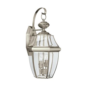 Generation Lighting Lancaster 2-Light 21 Outdoor Wall Light in Antique Brushed Nickel