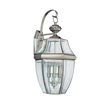 Generation Lighting Lancaster 3-Light 23 Outdoor Wall Light in Antique Brushed Nickel