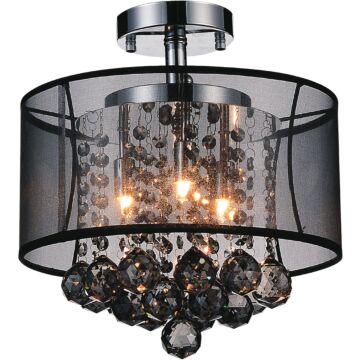 Radiant  Flush Mount in Chrome by CWI Lighting