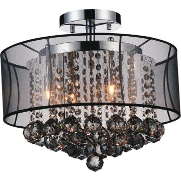 Radiant  Flush Mount in Chrome by CWI Lighting