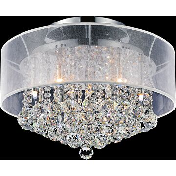 Radiant  Flush Mount in Chrome by CWI Lighting
