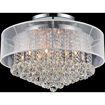 Radiant  Flush Mount in Chrome by CWI Lighting