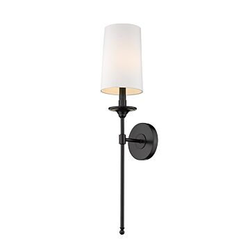 Z-Lite Emily 1-Light Wall Sconce In Matte Black