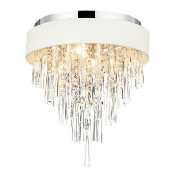 Franca Four Light Flush Mount in Off White by CWI Lighting