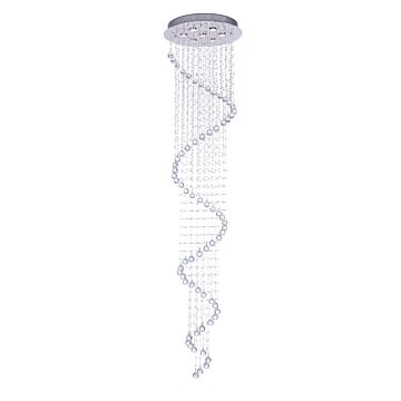 Spiral 12-Light Flush Mount in Chrome