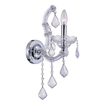 Maria Theresa One Light Wall Sconce in Chrome by CWI Lighting