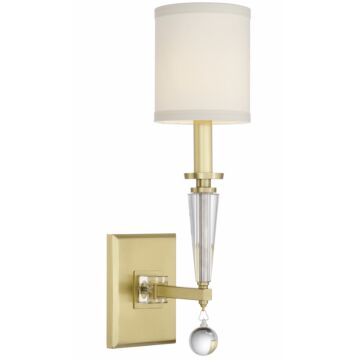 Paxton One Light Wall Sconce in Aged Brass by Crystorama