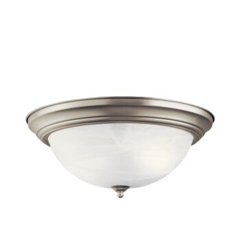 No Family Three Light Flush Mount in Brushed Nickel by Kichler