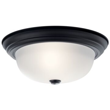 No Family Two Light Flush Mount in Black by Kichler