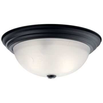 No Family Three Light Flush Mount in Black by Kichler