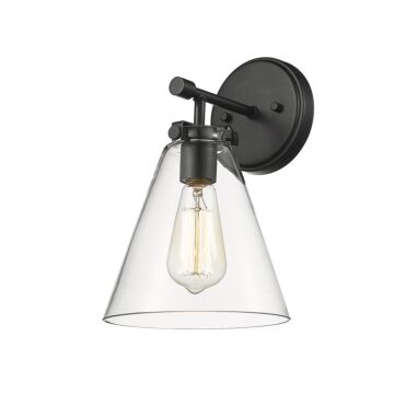 Aliza One Light Vanity in Matte Black by Millennium