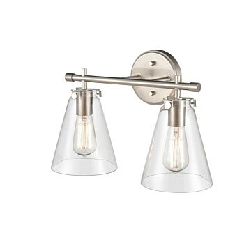 Aliza Two Light Vanity in Brushed Nickel by Millennium