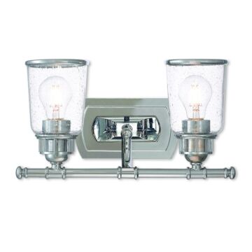 Lawrenceville 2-Light Bathroom Vanity Light in Polished Chrome