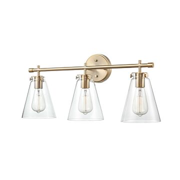 Aliza Three Light Vanity in Modern Gold by Millennium