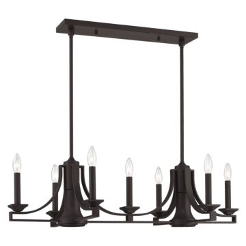 Trumbull 7-Light Linear Chandelier in Bronze