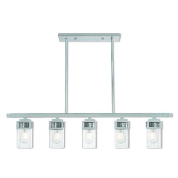 Harding 5-Light Linear Chandelier in Polished Chrome