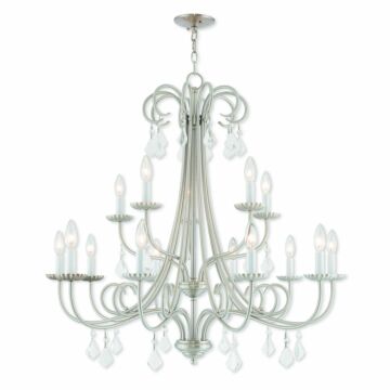 Daphne 15-Light Foyer Chandelier in Brushed Nickel