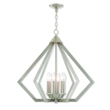 Prism 6-Light Chandelier in Brushed Nickel