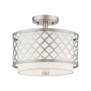 Arabesque 2-Light Ceiling Mount in Brushed Nickel