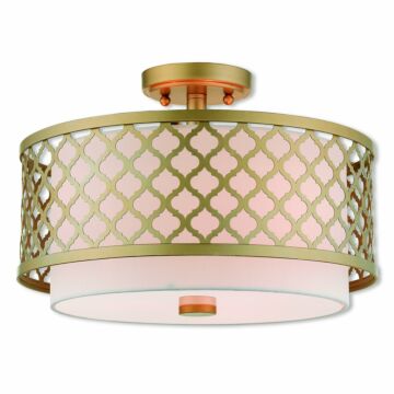 Arabesque 3-Light Ceiling Mount in Soft Gold