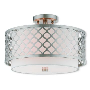 Arabesque 3-Light Ceiling Mount in Brushed Nickel
