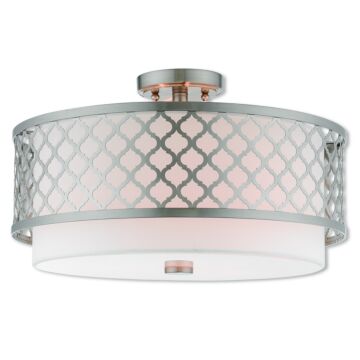 Arabesque 3-Light Ceiling Mount in Brushed Nickel