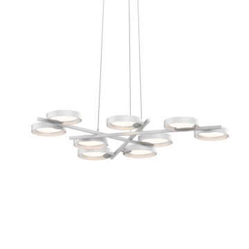 Light Guide Ring LED Pendant in Satin White by Sonneman