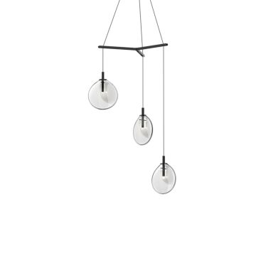 Cantina LED Pendant in Satin Black by Sonneman