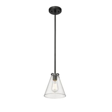 Aliza One Light Mini Pendant in Matte Black by Millennium