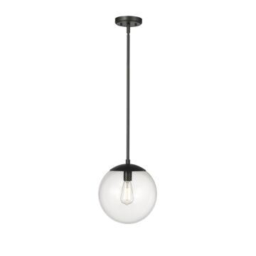 Avell One Light Pendant in Matte Black by Millennium