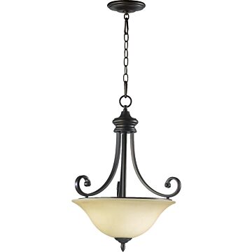 Bryant Three Light Pendant in Oiled Bronze by Quorum International