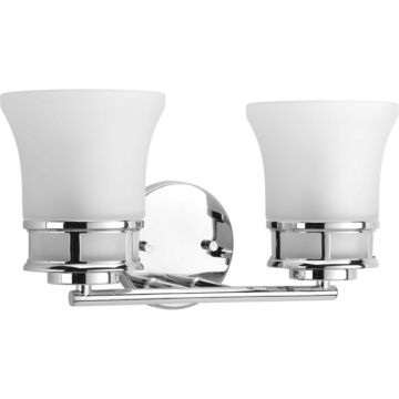 Cascadia 2-Light Bathroom Vanity Light in Polished Chrome